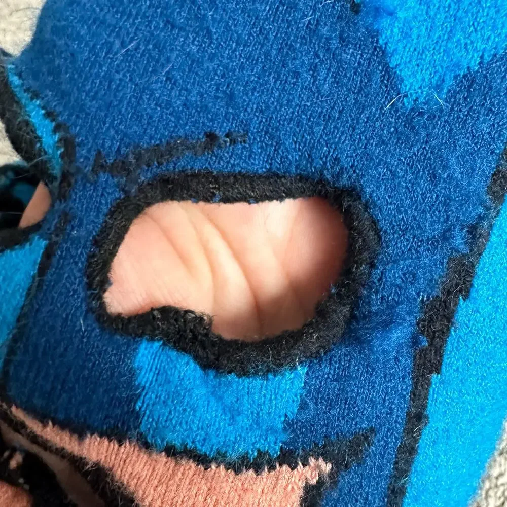 DC Comics Batman Full Face Ski Mask Beanie Balaclava Winter Knit Hat Blue Kids